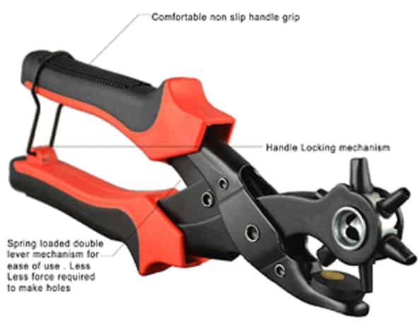 Rotary hole punch handle